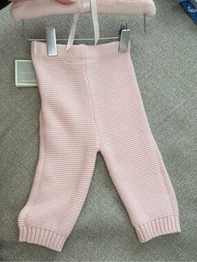 Knit Baby Leggings - Light Pink